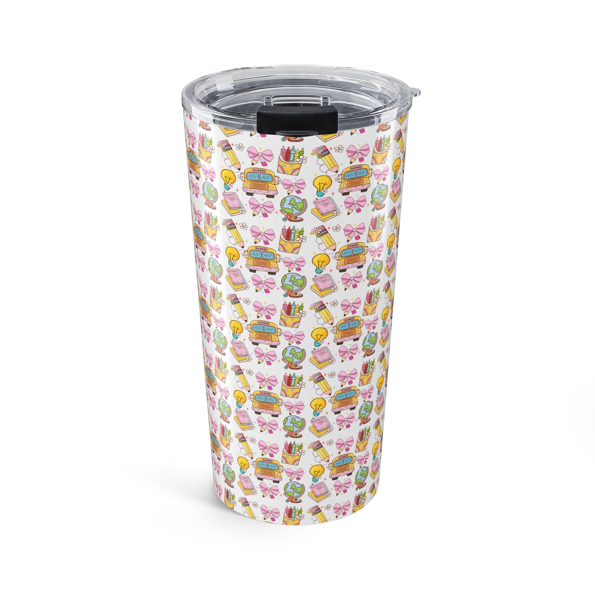 20oz Cute Food Pattern Tumbler - Kawaii Snacks Travel Cup
