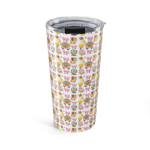 20oz Cute Food Pattern Tumbler - Kawaii Snacks Travel Cup