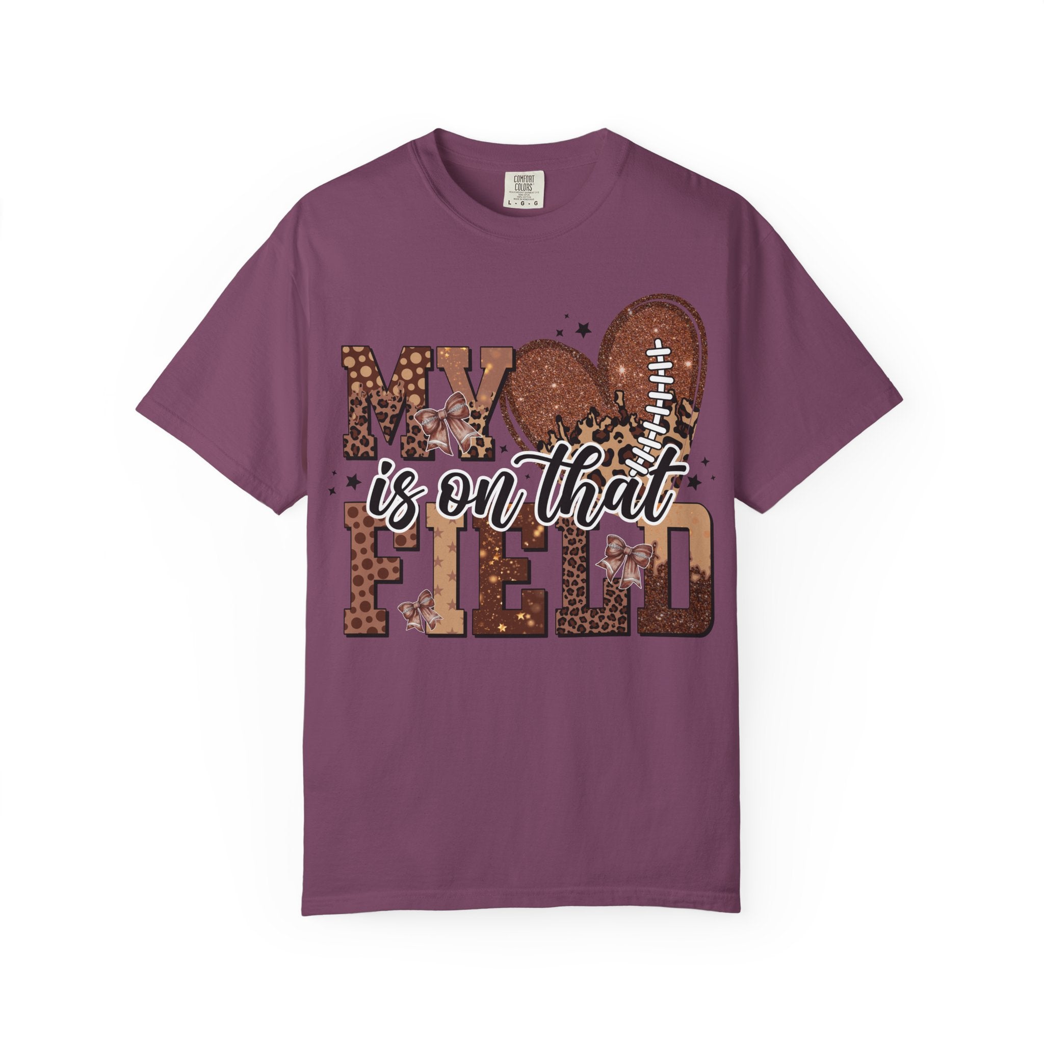 Football Mom 'My Heart Is On That Field' T-Shirt