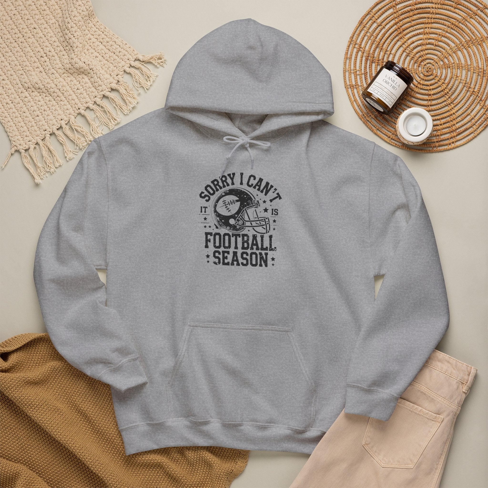 Football Season Hoodie — "Sorry I Can't, It's Football Season" Pullover