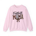 Football Mama Crewneck Sweatshirt — Leopard Print & Bow Mom Fan Pullover