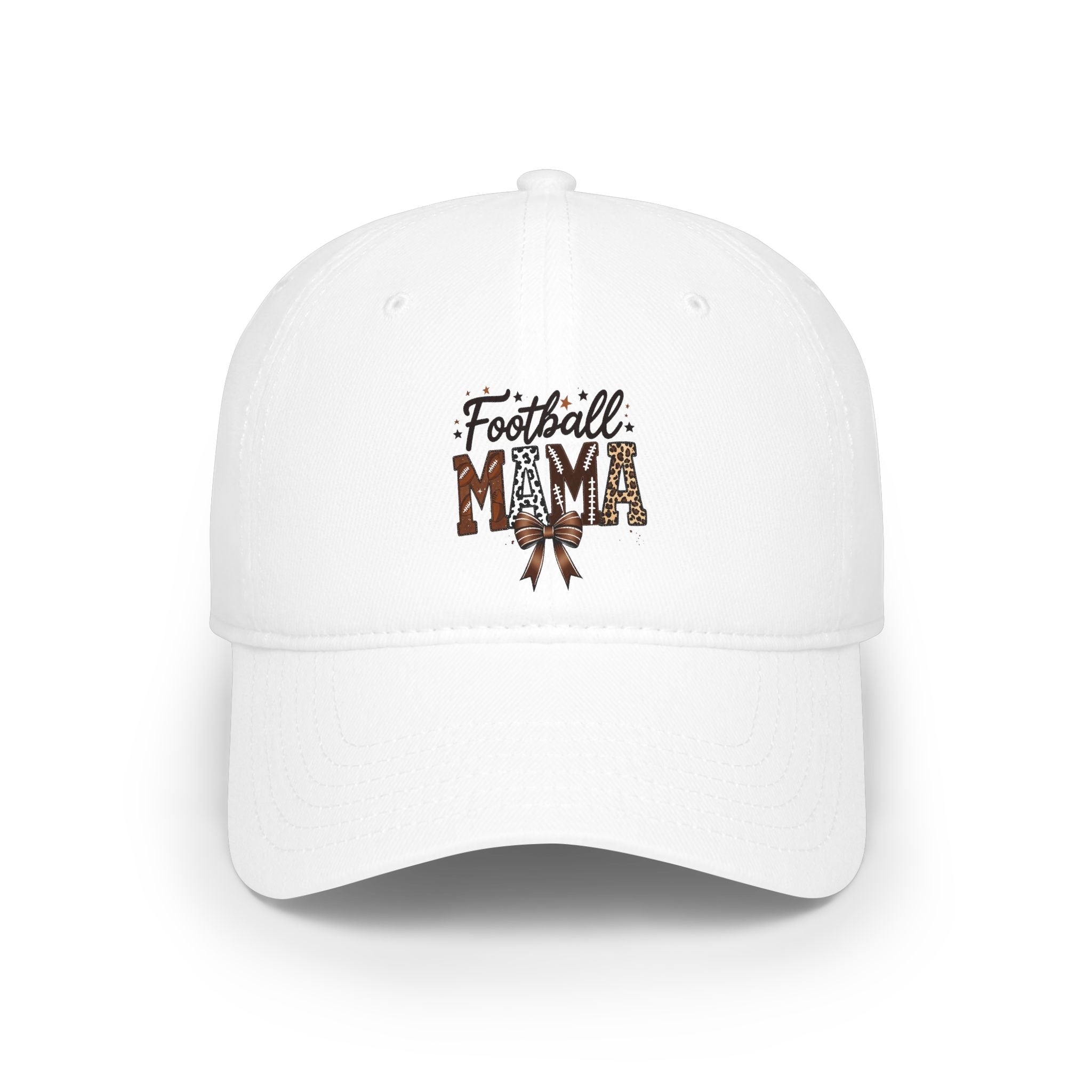 Football Mama Leopard Feather Cap — Women's Mom Baseball Hat