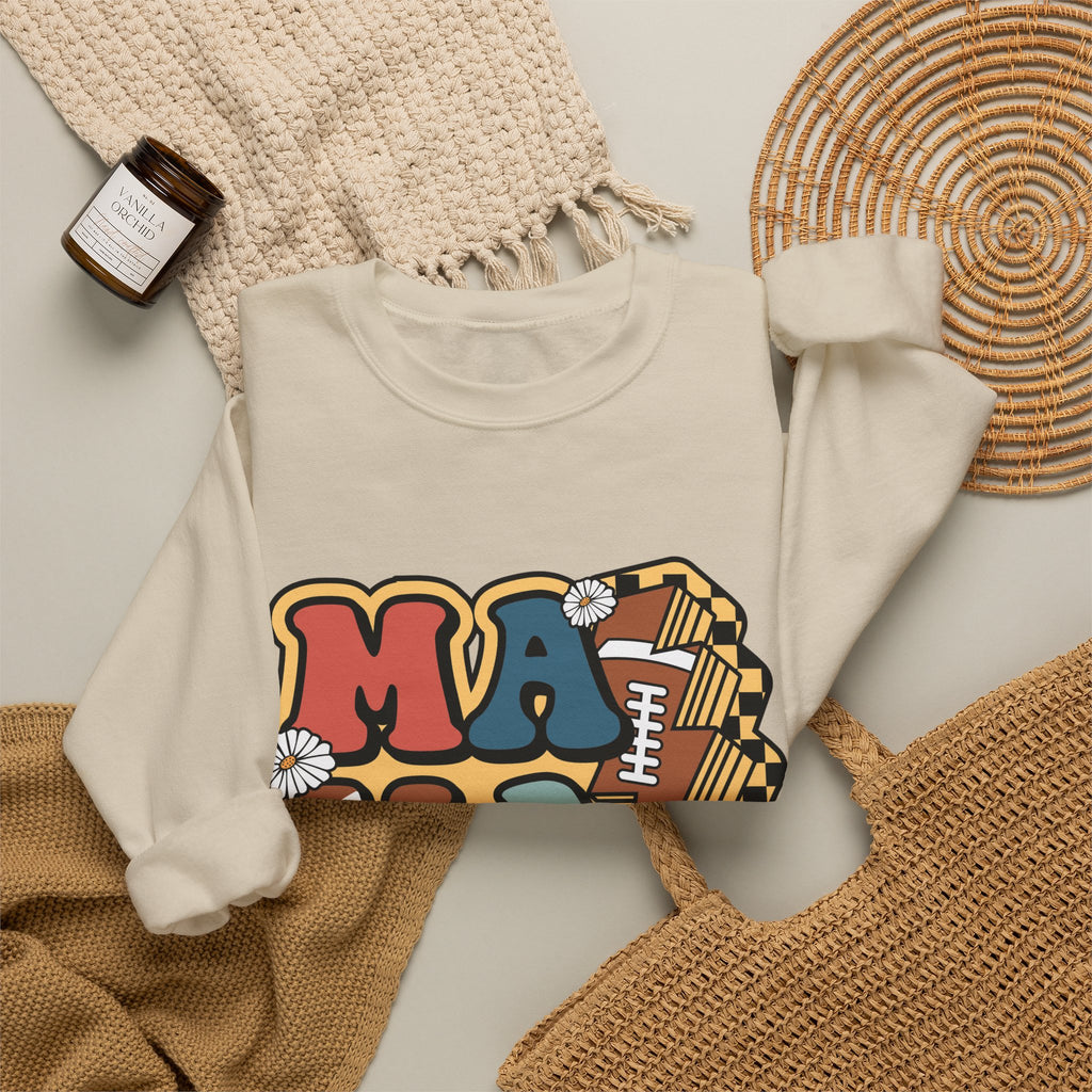 Mama Retro Football Crewneck Sweatshirt