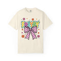 FriYay Graphic T-Shirt — Colorful Bow & Floral Retro Design
