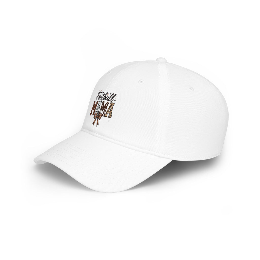 Football Mama Leopard Feather Cap — Women's Mom Baseball Hat