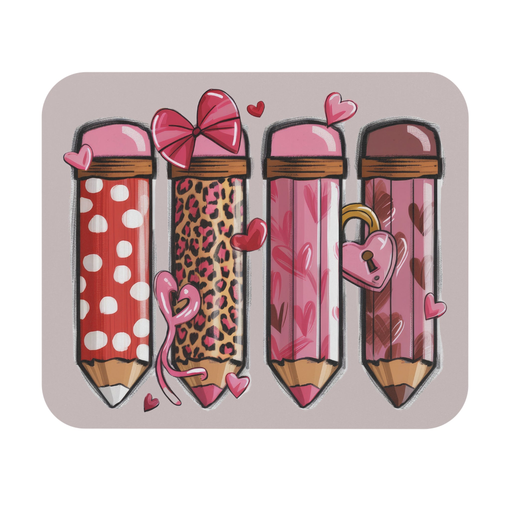 Teacher Life Mouse Pad – Cute Retro Teacher Desk Mat with Apple Graphic