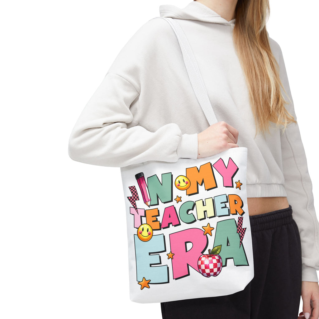 Cute "In My Teacher Era" Graphic Tote Bag — Colorful Teacher Gift