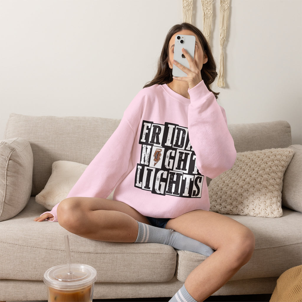 Friday Night Lights Crewneck Sweatshirt — Vintage Football Game Day Pullover