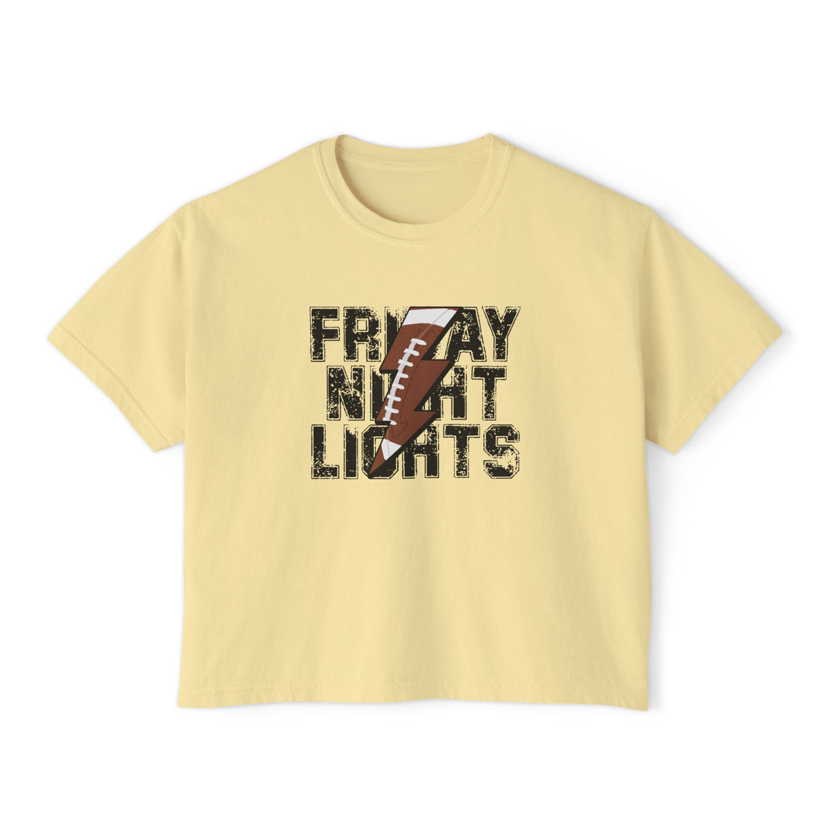 Friday Night Lights Women's Boxy Tee — Vintage Football Graphic