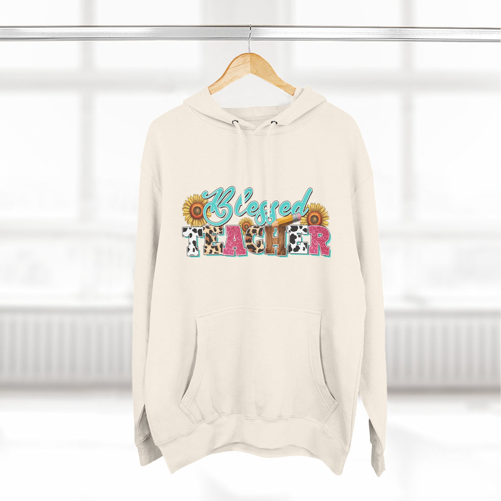 Blessed Teacher Hoodie — Floral Sunflower Teacher Appreciation Pullover