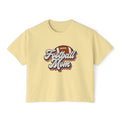 Football Mom Boxy Tee — Retro Football Graphic Women's Shirt