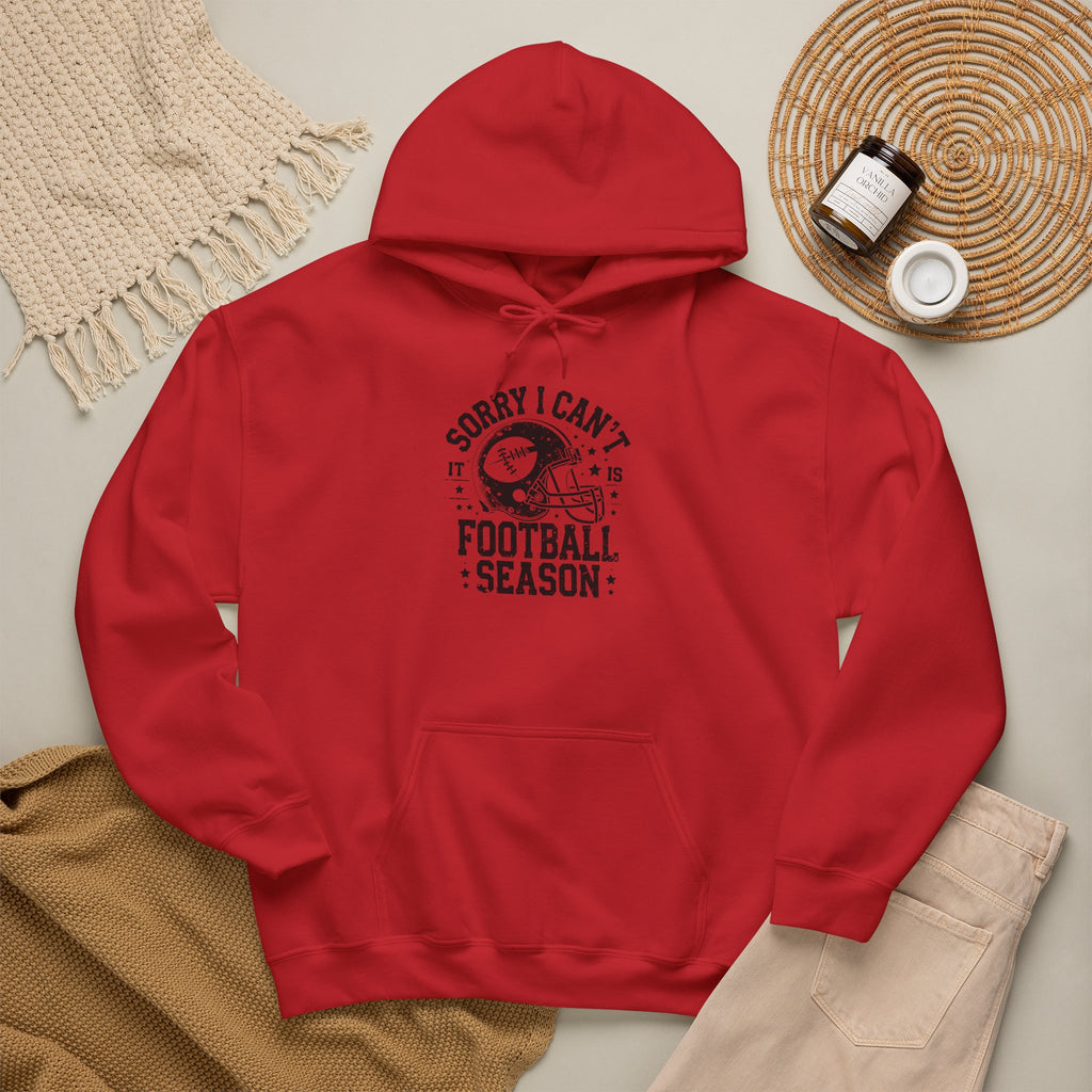 Football Season Hoodie — "Sorry I Can't, It's Football Season" Pullover