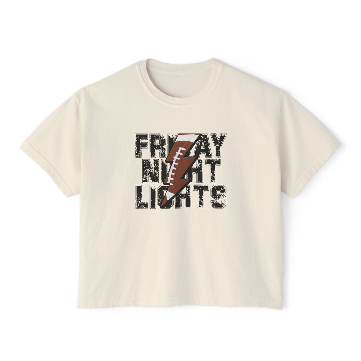 Friday Night Lights Women's Boxy Tee — Vintage Football Graphic