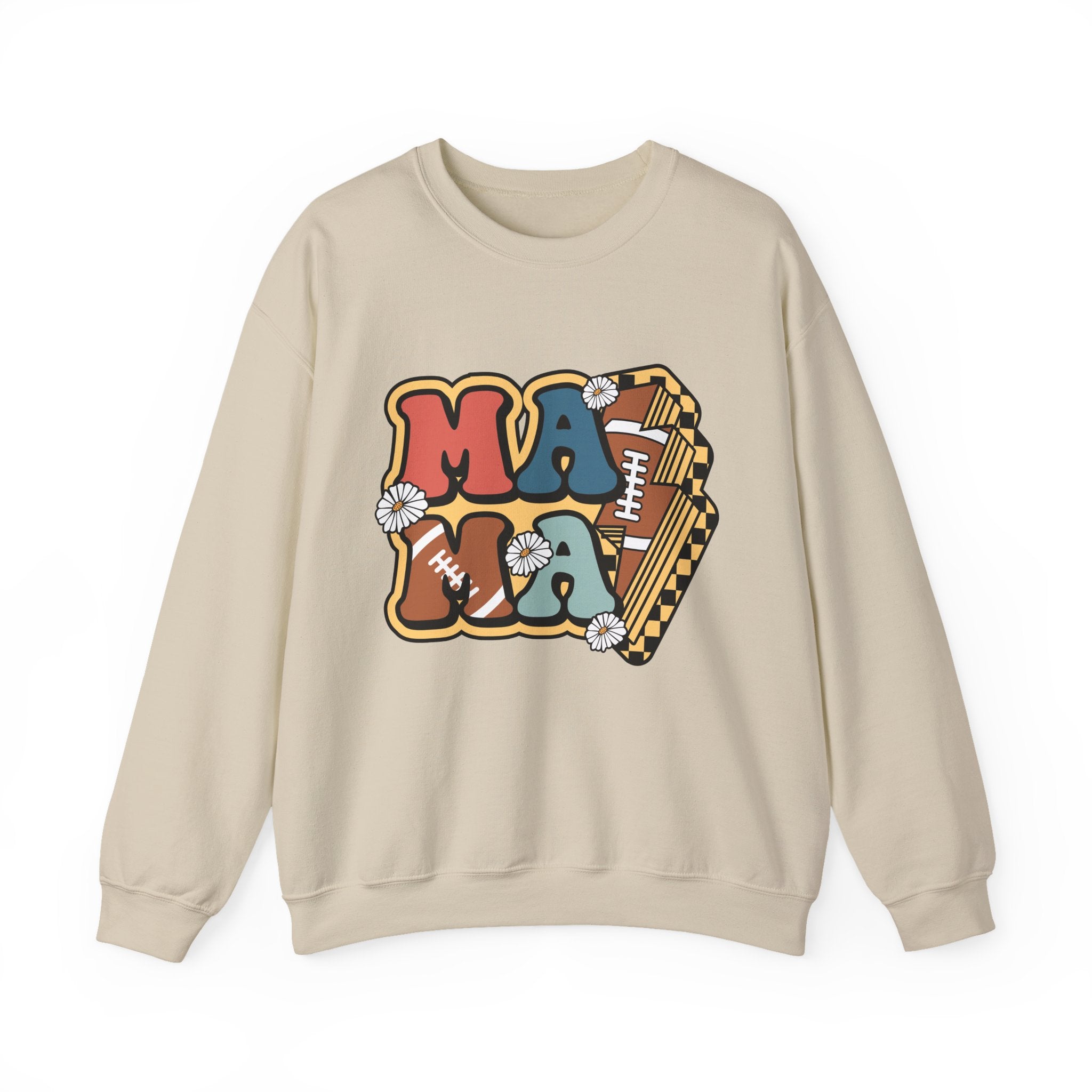 Mama Retro Football Crewneck Sweatshirt