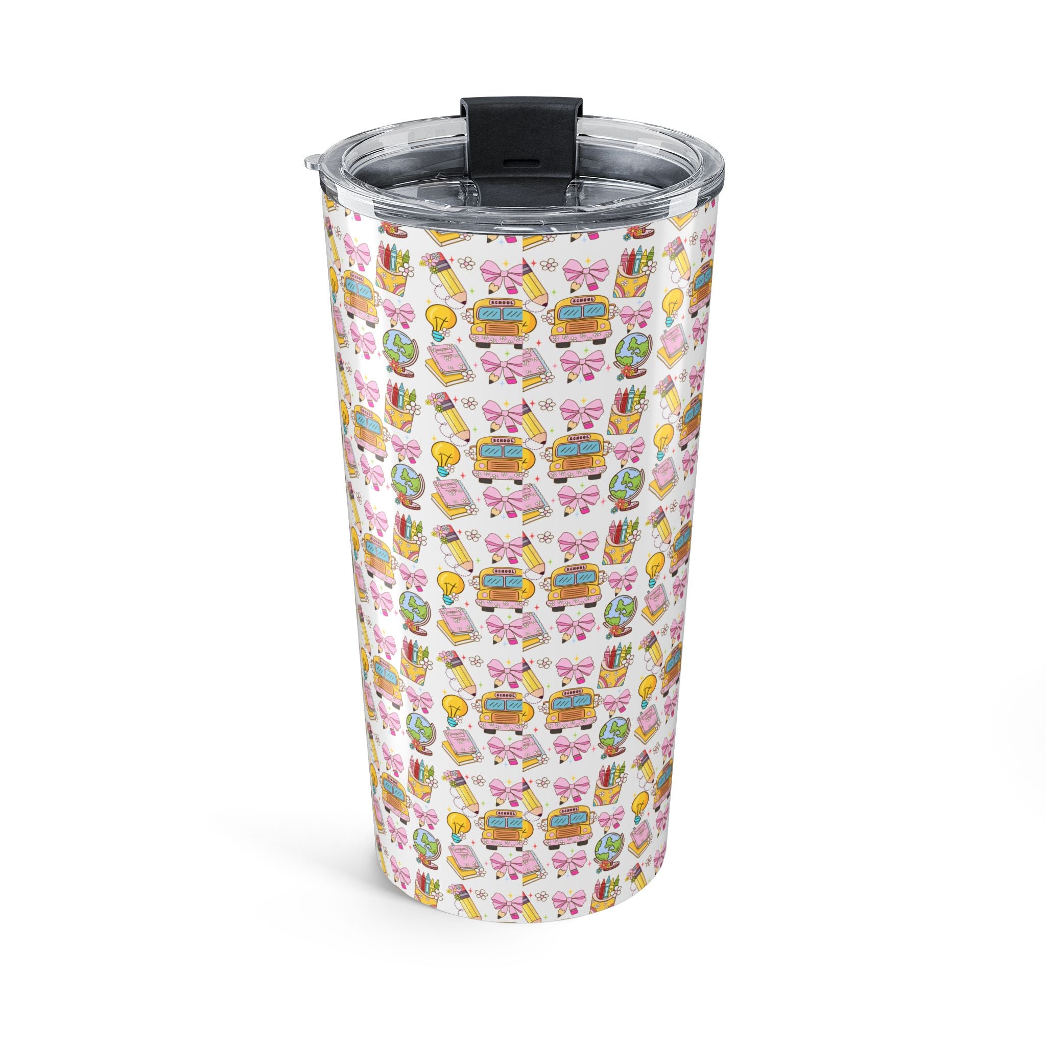 20oz Cute Food Pattern Tumbler - Kawaii Snacks Travel Cup