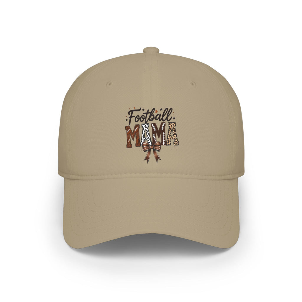 Football Mama Leopard Feather Cap — Women's Mom Baseball Hat