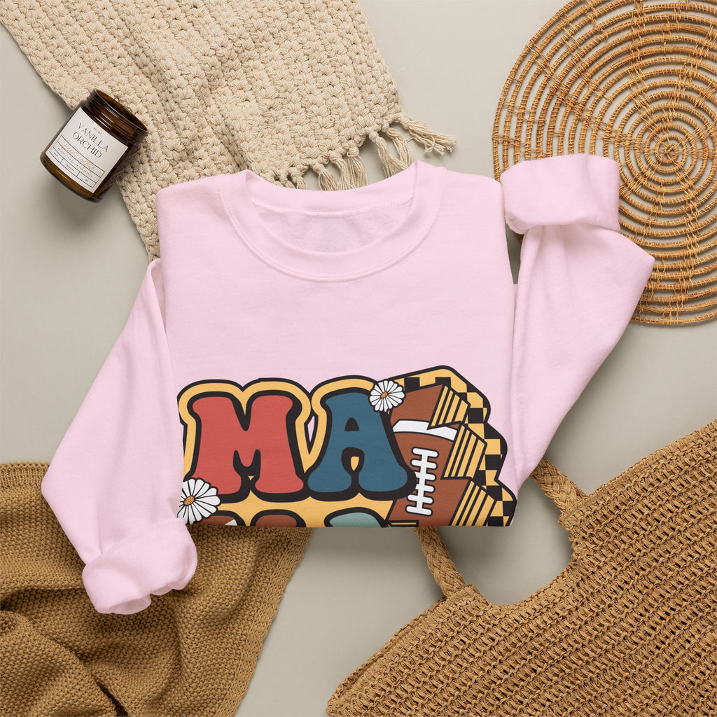 Mama Retro Football Crewneck Sweatshirt