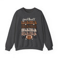 Football Mama Crewneck Sweatshirt — Retro Stacked "Mama" Design for Game Day