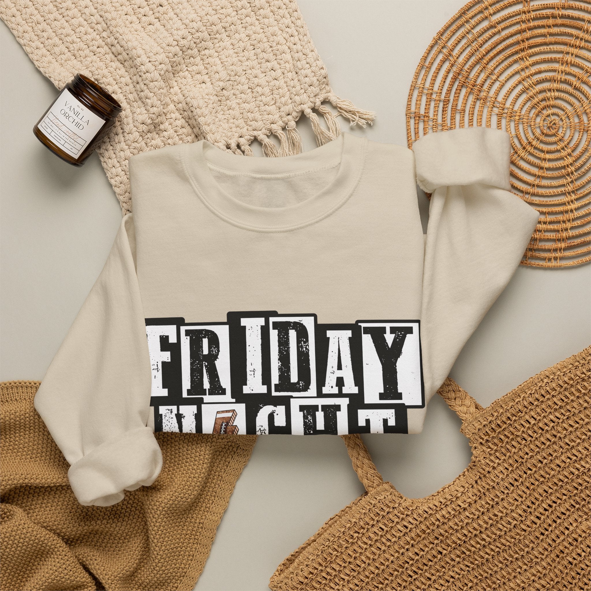 Friday Night Lights Crewneck Sweatshirt — Vintage Football Game Day Pullover