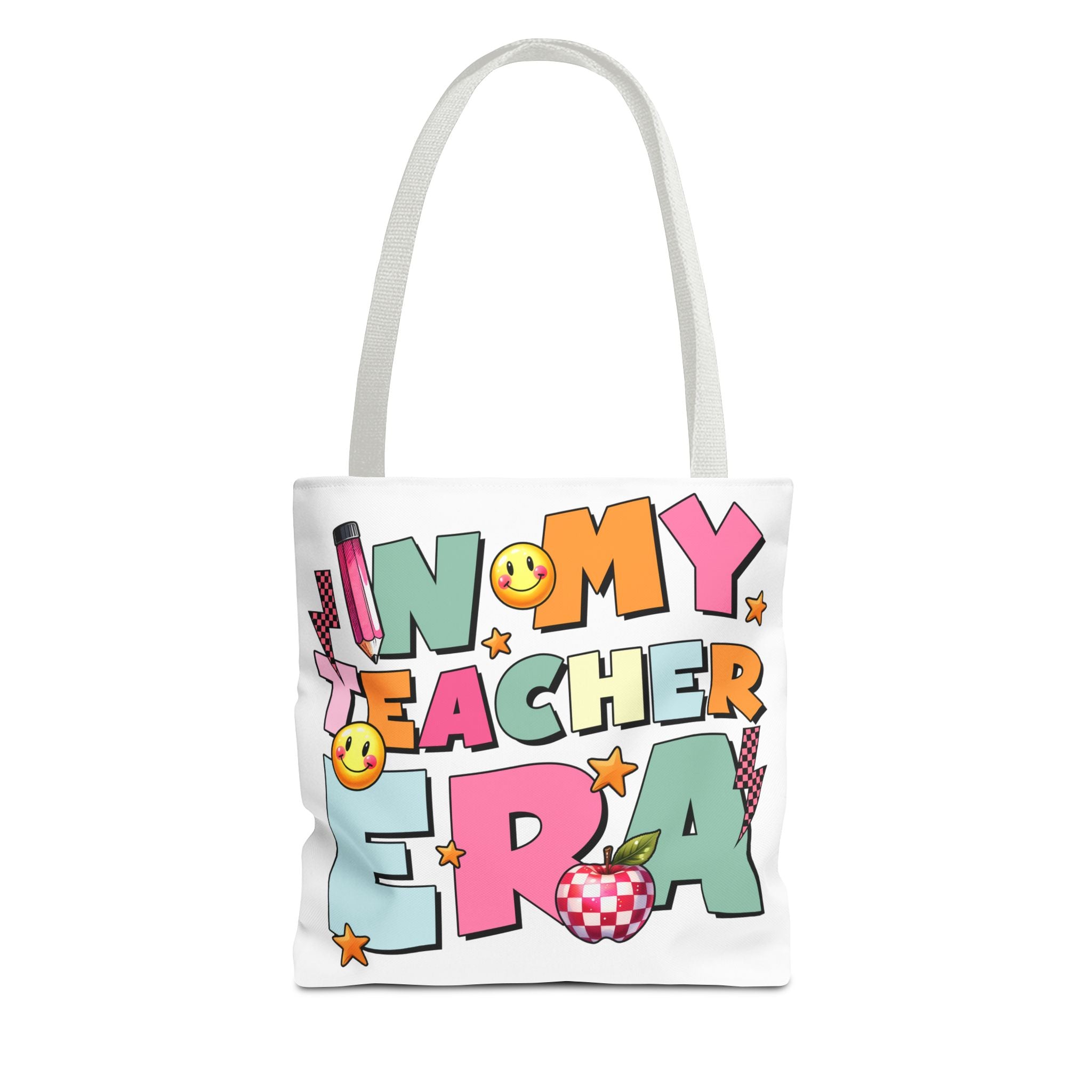 Cute "In My Teacher Era" Graphic Tote Bag — Colorful Teacher Gift