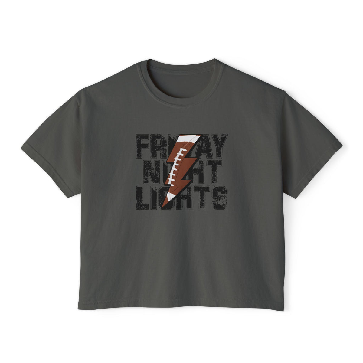 Friday Night Lights Women's Boxy Tee — Vintage Football Graphic