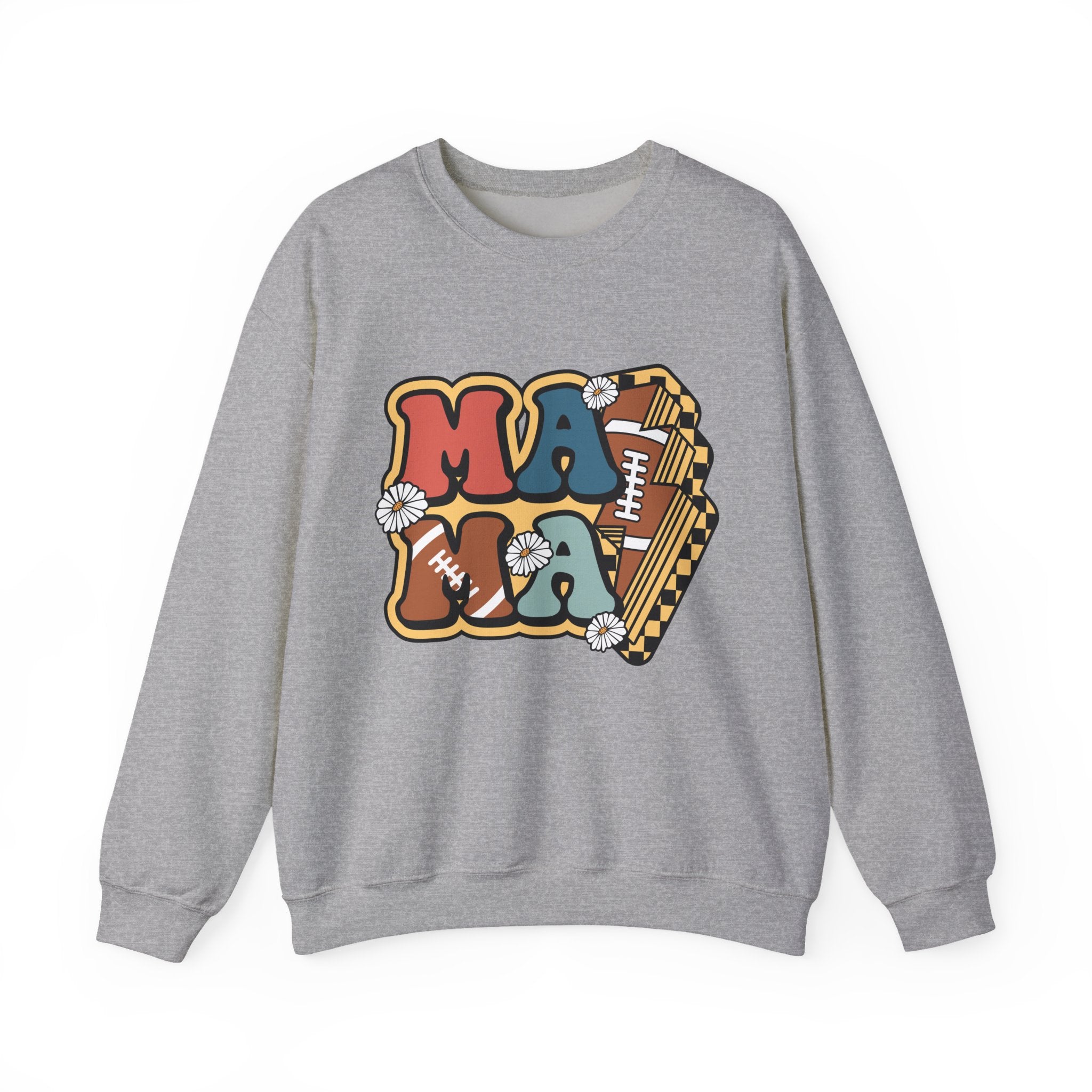 Mama Retro Football Crewneck Sweatshirt