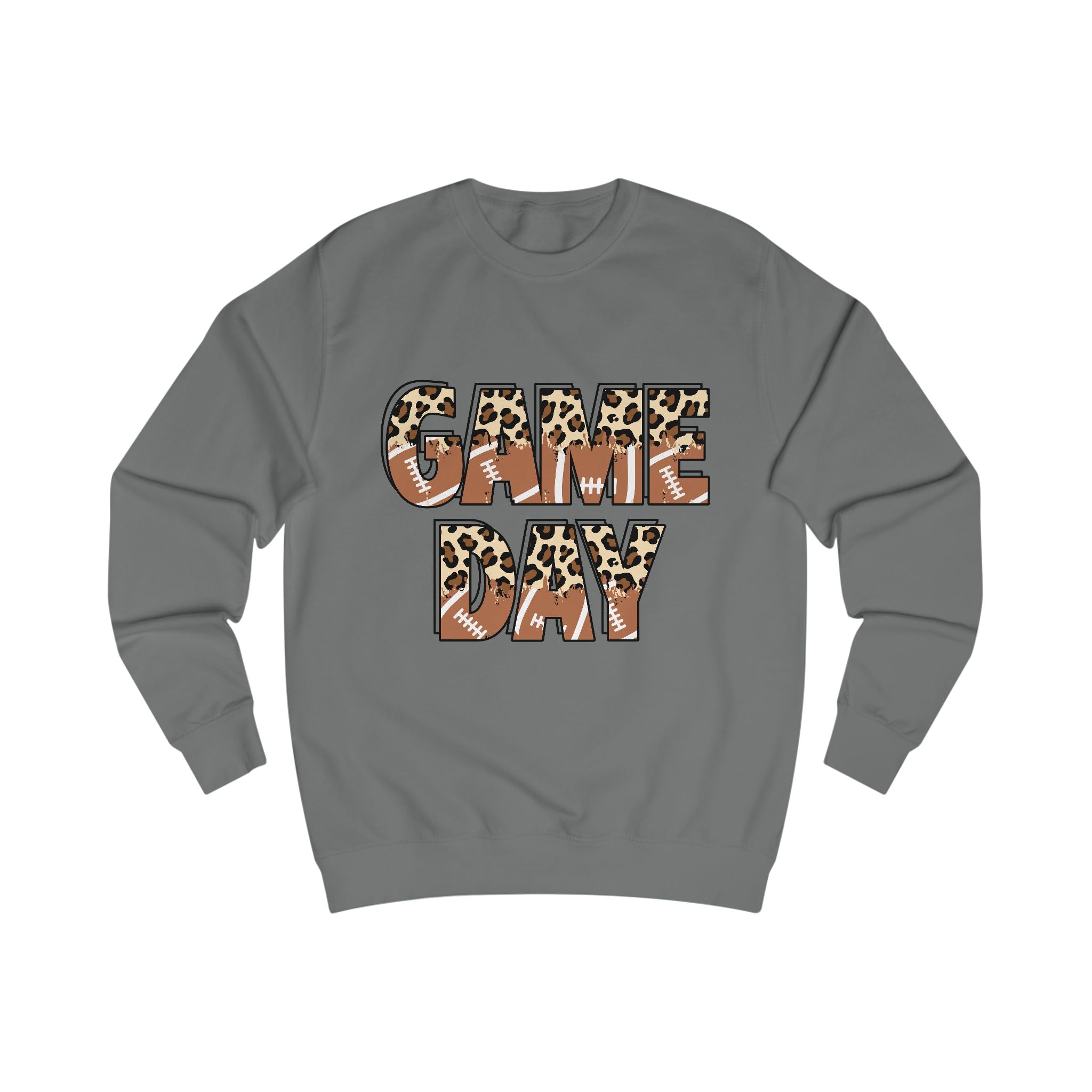 Game Day Sweatshirt — Leopard Football Graphic Crewneck