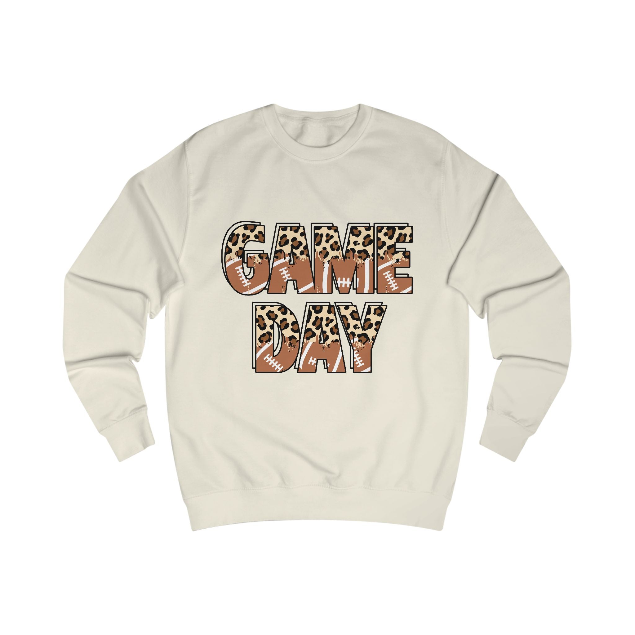 Game Day Sweatshirt — Leopard Football Graphic Crewneck