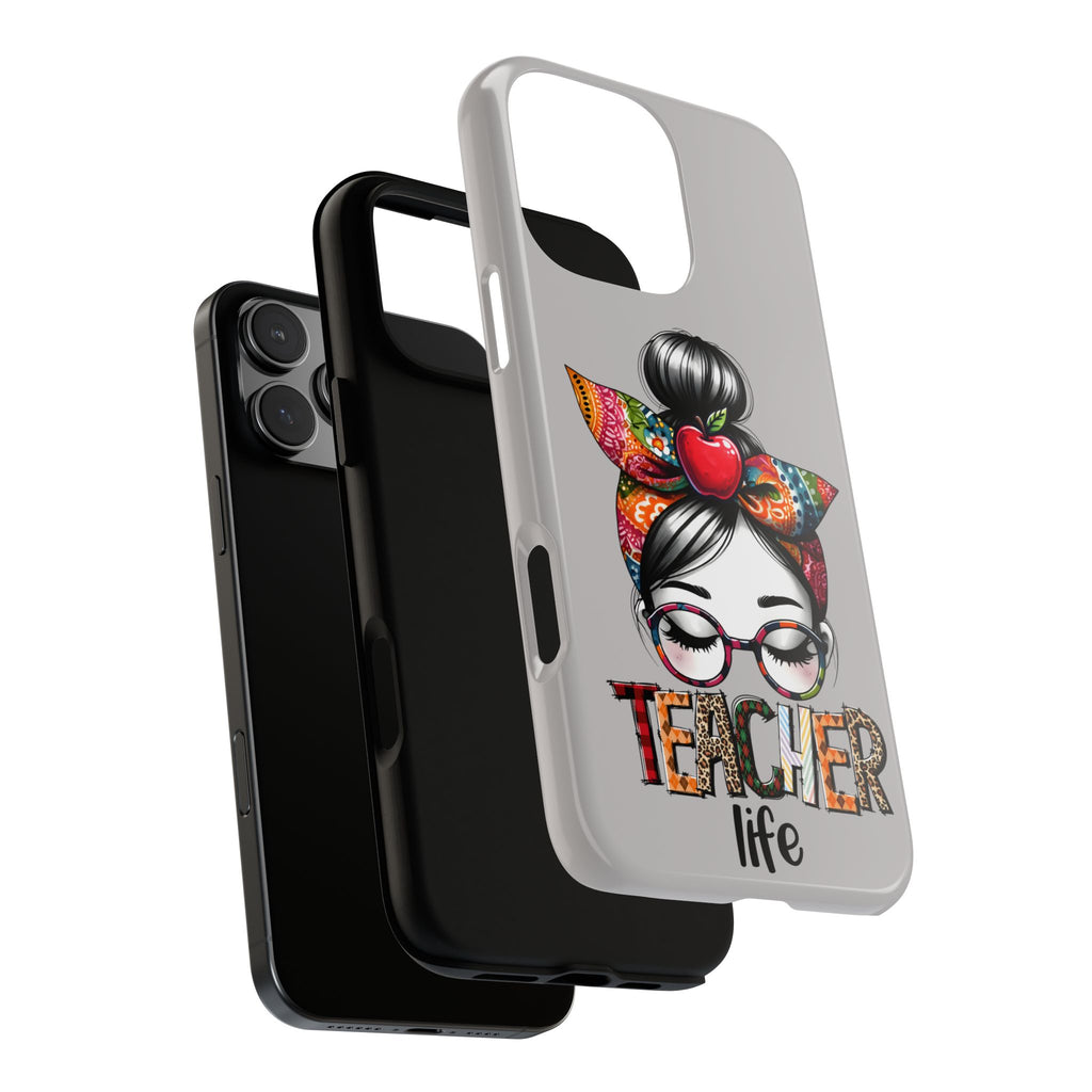 Teacher Life Phone Case — Cute Retro Apple & Glasses Teacher Gift