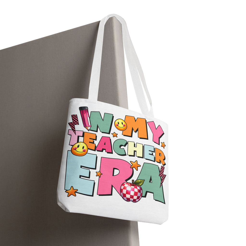 Cute "In My Teacher Era" Graphic Tote Bag — Colorful Teacher Gift
